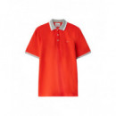 GAS JEANS Polos Polo Gas Ralph Slim Fit Rojo