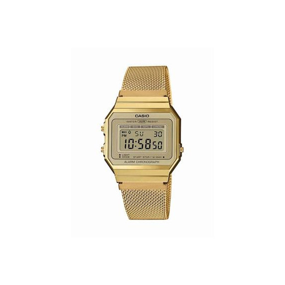 CASIO Coleccion A700WEMG-9AEF Reloj Digital Dorado, Cronometro, Alarma, Calendario Resistente Agua
