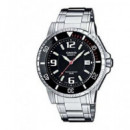 CASIO Coleccion MTD-1053D-1AVES Reloj Analogico  Acero Inoxidable, Fecha, Resistente Al Agua