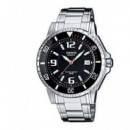 CASIO Coleccion MTD-1053D-1AVES Reloj Analogico  Acero Inoxidable, Fecha, Resistente Al Agua