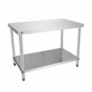 Mesa de Trabajo Inoxidable LARRYHOUSE 120X70X85 Cm