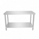 Mesa de Trabajo Inoxidable LARRYHOUSE 140X70X85 Cm