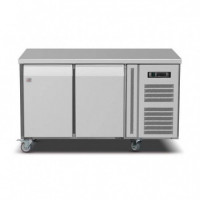 Mesa Fria 2 Puertas Inoxidable Industrial LARRYHOUSE 136X70X85 Cm