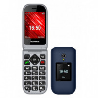 Telefóno Móvil TELEFUNKEN S460 2.8" + 1,77" Senior Phone Azul