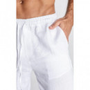 Pantalón Gk Linen Blanco  GIANNIKAVANAGH