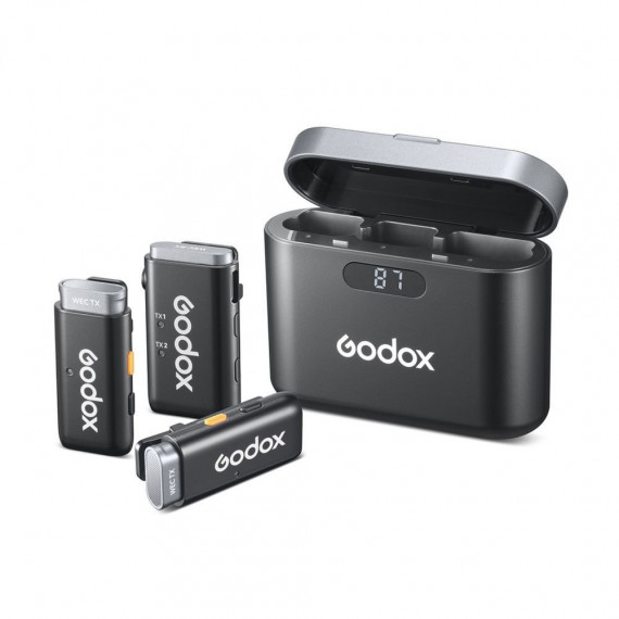 Micrófono Lavalier Inalámbrico para Android/usb C GODOX WES2 Kit 2
