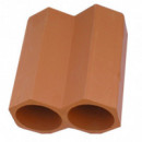 Botellero Ceramico 2 Botellas Hexagonal