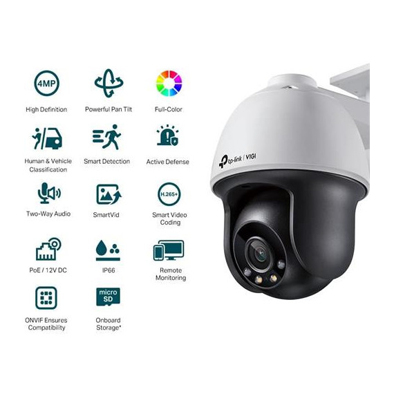 TP-LINK Camara Ip 4MP H265+ Ir 30M Vigi C540-W4MM - Guanxe Atlantic Marketplace