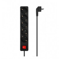 AISENS Regleta 5 Tomas con Interruptor/ Negro A154-0652 - Guanxe Atlantic Marketplace