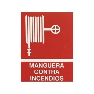 Cartel PVC 40X30 Manguera contra Incendio