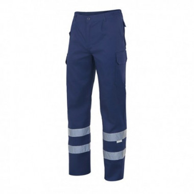 Pantalón Trabajo Kh Azul Navy Talla 42 con Reflectante