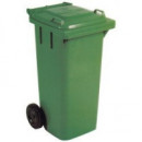 Contenedor Basura 120 Litros Verde Natuur con Rueda
