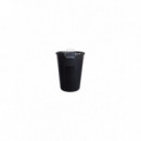 Cubo Basura Industrial 100 Litros Negro Asa Metalica con Tapa