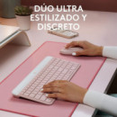 Teclado + Ratón Inalámbricos LOGITECH MK470 Slim Combo Rosa
