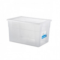 Caja Multiusos con Rueda Transparente 62 Litros