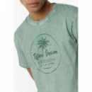 Camisetas Hombre Camiseta TIFFOSI Rome Verde Pistacho