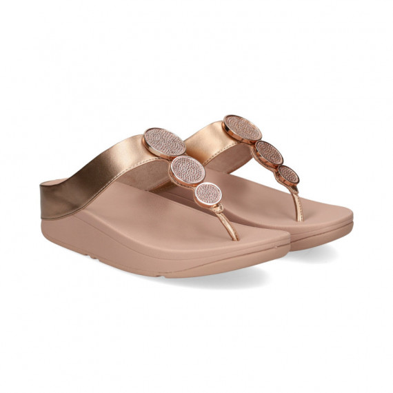 Esclava 3 Circulos Rosa Oro  FITFLOP