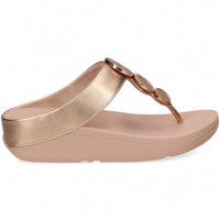 Esclava 3 Circulos Rosa Oro  FITFLOP