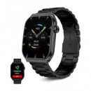 KSIX Reloj Smartwatch Olympo Negro Ritmo Cardiaco,calorias,monitor Sueño,carga Magnetica