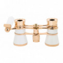 LEVENHUK Broadway 325E White Lorgnette Opera Glasses