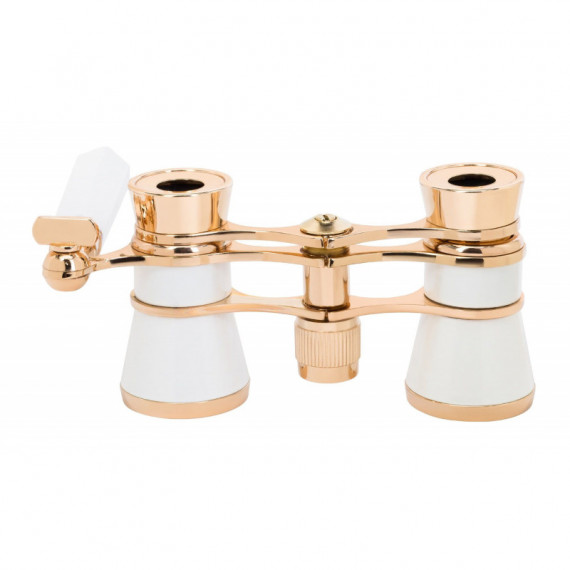 LEVENHUK Broadway 325E White Lorgnette Opera Glasses