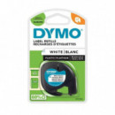 Cinta para Rotuladora 91221 12MMX4M Blanco y Negro DYMO