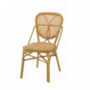 Silla de Jardín Apilable Victoria Color Natural Essentials®  ESSENTIALS