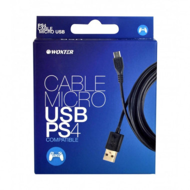 Cable Micro USB to USB Black Woxter Ps4