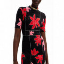 Vestido MIDI Canalé Flores de DESIGUAL