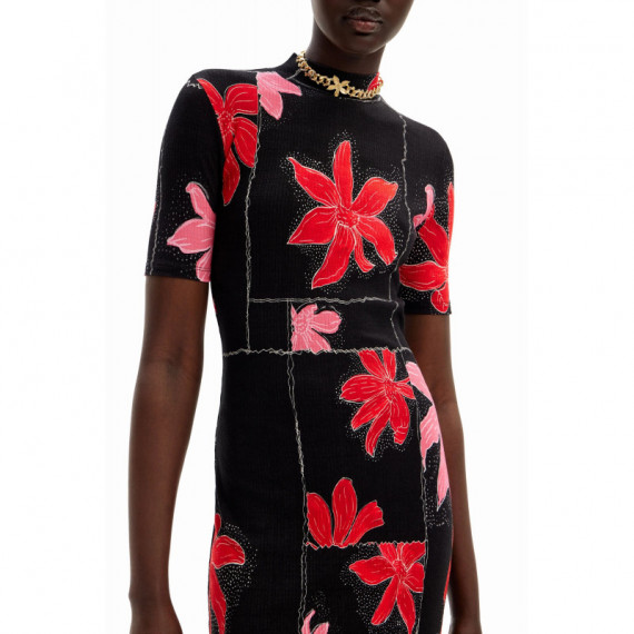 Vestido MIDI Canalé Flores de DESIGUAL