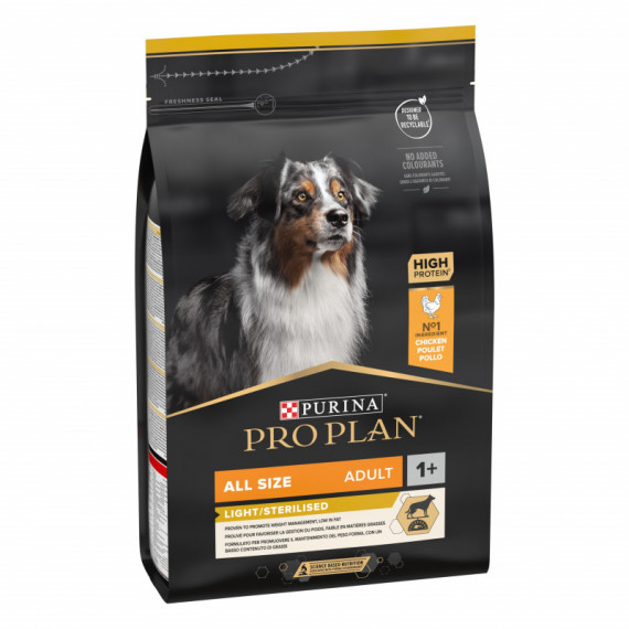PROPLAN Perro Adulto Light/sterilised Pollo 3 Kg
