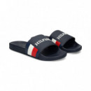 Pala Bandas Lados Tricolor Azul  TOMMY HILFIGER