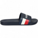 Pala Bandas Lados Tricolor Azul  TOMMY HILFIGER