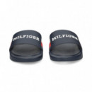 Pala Bandas Lados Tricolor Azul  TOMMY HILFIGER