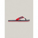 Chanclas con Tiras de Tejido Trenzado de TOMMY HILFIGER