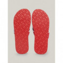 Chanclas con Tiras de Tejido Trenzado de TOMMY HILFIGER
