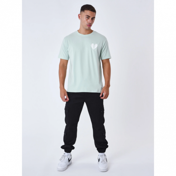 Camiseta Project x Paris verde claro logo corazon bordado