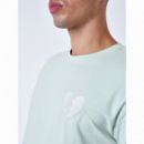 Camiseta Project x Paris verde claro logo corazon bordado