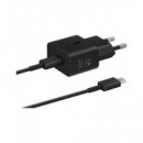 SAMSUNG Cargador Red 25W Tipo-c/h + Cable Datos Tipo C M/m Negro  EP-T2510XBEGEU