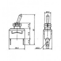 EUROCONNEX Interruptor 2P (spst) On-off 250V 15A 2465R