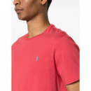 Camisetas Hombre Camiseta POLO RALPH LAUREN Rojo Nantucket de Punto Custom Slim Fit