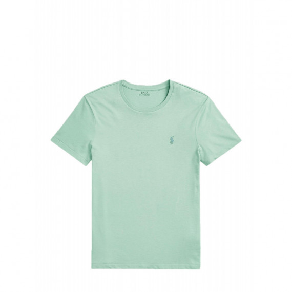 Camisetas Hombre Camiseta POLO RALPH LAUREN Verde Celadon de Punto Custom Slim Fit