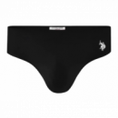 Bañador slip U.S Polo ASSN negro logo bordado