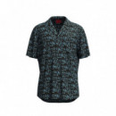 HUGO Camisa Turquesa 50515364-443