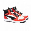 Zapatilla PUMA Rebound V6 Negro-rojo