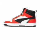 Zapatilla PUMA Rebound V6 Negro-rojo