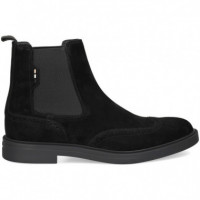 Botin Elasticos Lados ante Negro  HUGO BOSS