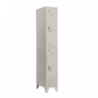 Taquilla Metalica Gris con Patas 2 Puertas AIRMEC 1900X300X500 Mm