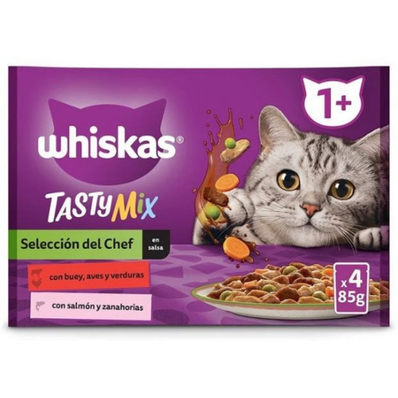 Whiskas Gato Adulto Mix Chef Choice Pouch 4X85 Gr  MARS
