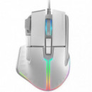 MARS GAMING Raton Mm-xt/ hasta 12800DPI/ Blanco